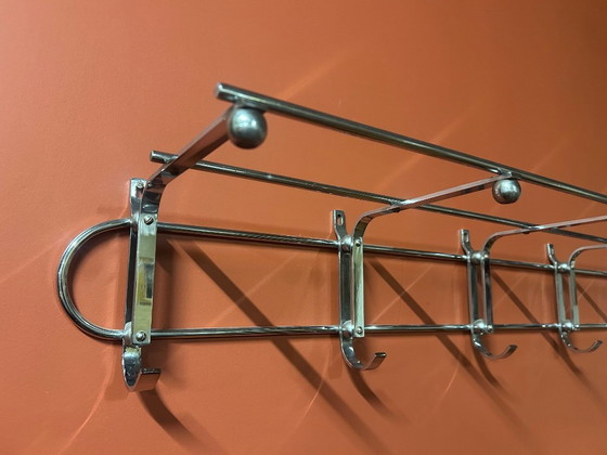 Image 1 of Art Deco coat rack in chrome