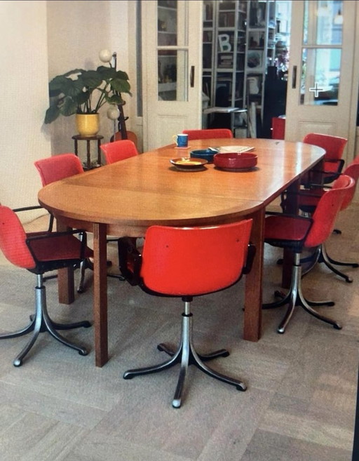 Beautiful Vintage Danish Design Dining Table / Meeting Table M40 Henning Jensen and Torben Valeur