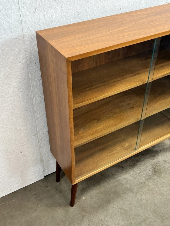 Image 1 of Vintage Wk Möbel Sideboard / Display Case, With Glass Sliding Doors. Germany 1970's