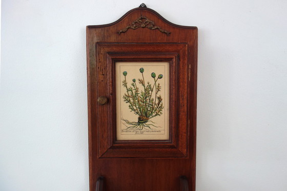 Image 1 of Boite à Clés et Porte Lettres Vintage Gravure Botanique