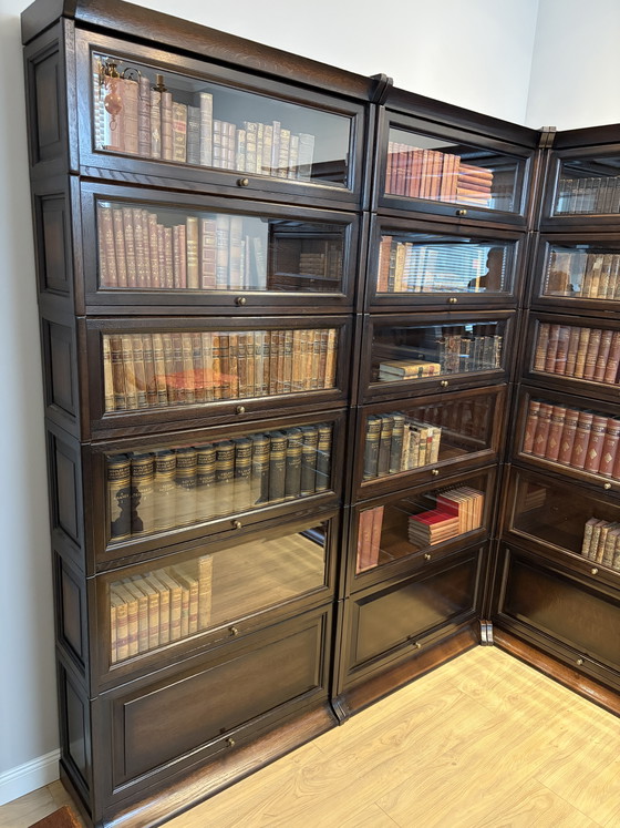 Corner Bookcase Model Globe Wernicke – Glass, Wood (photo 4 of 15)