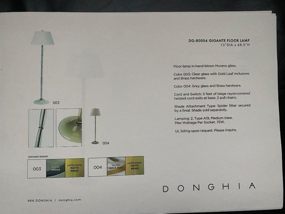 Image 1 of 2 Murano glazen vloerlampen Donghia van John Hutton, mondgeblazen