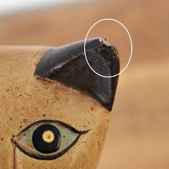 Image 1 of Gato siamés de madera antiguo