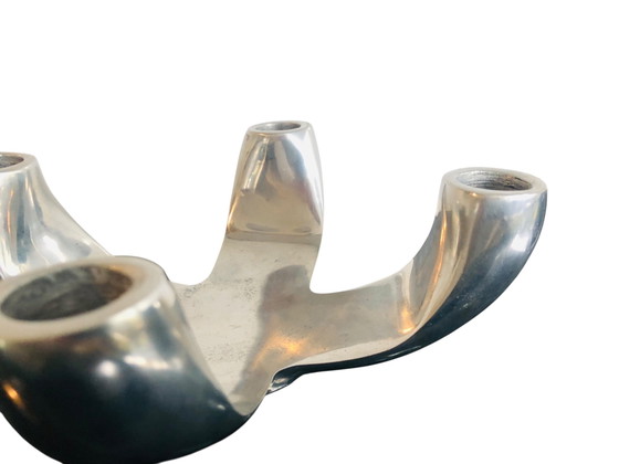 Image 1 of Candeliere vintage in metallo dell'era spaziale per 4 persone 