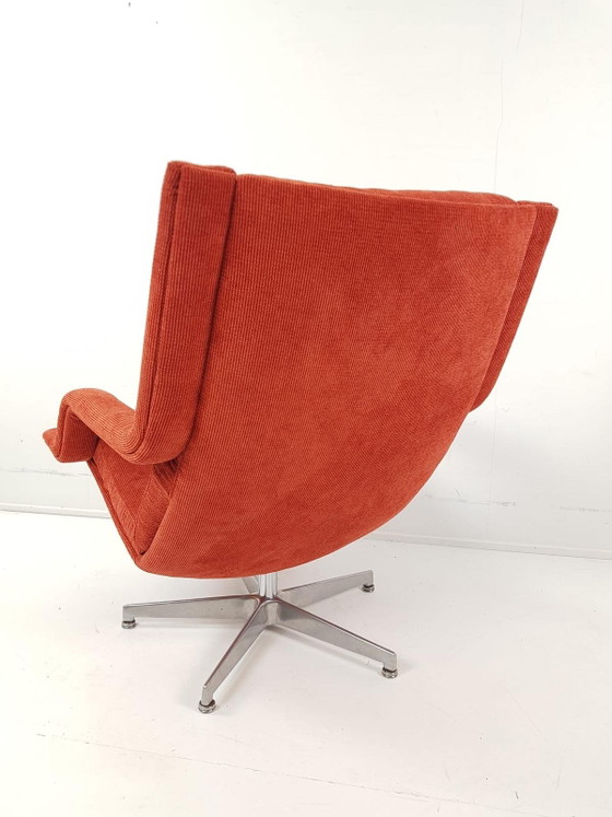 Poltrona girevole vintage Artifort | Poltrona reclinabile (Pietra) Rossa – Poltrone, Metal, Textile (photo 8 of 12)