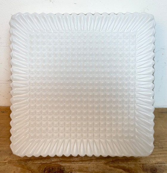 Image 1 of Vintage Wall Or Ceiling Light with Milk Glass, 1970s