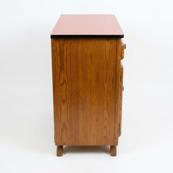 Image 1 of Commode Mado vintage Terra Cotta et chêne clair, années 1960