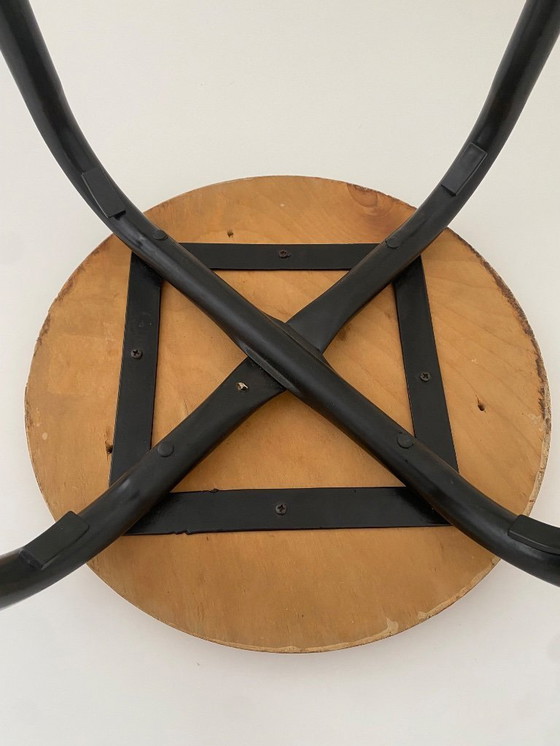 Image 1 of Industrieel Vintage Krukje – Mullca stijl – hout  & metaal