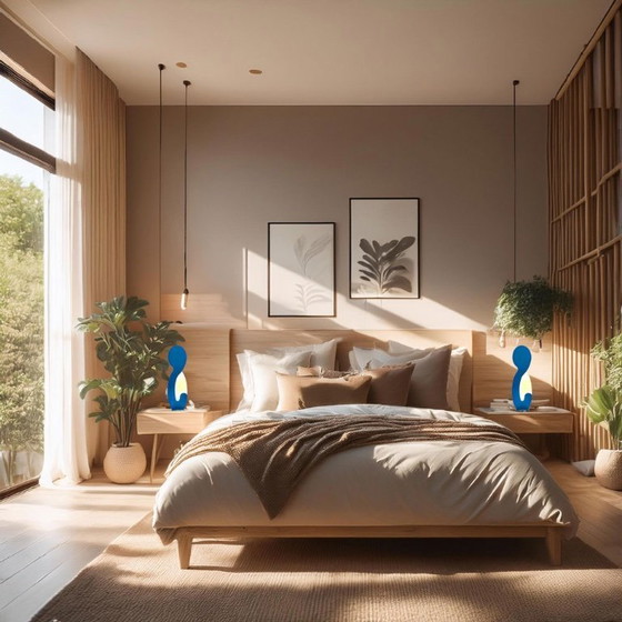 Image 1 of Carolina — Handmade Sculptural Table Lamp in Matte Yellow | Minimalist Italian Light Piece