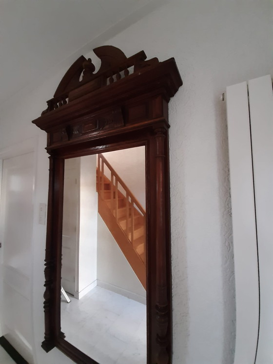 Image 1 of Miroir vintage en bois de chêne