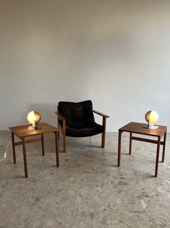 Image 1 of 2 lámparas de mesa originales “Harvey Guzzini Sirio 1970”