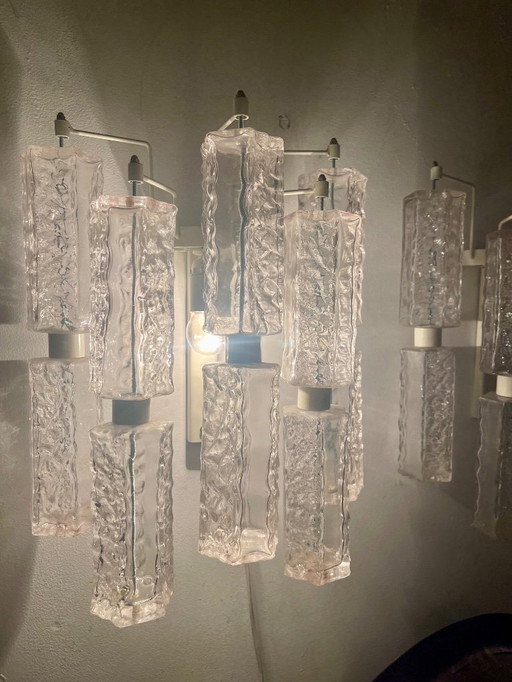 Pair of wall lights Paolo Venini murano glass , Italy 1960s