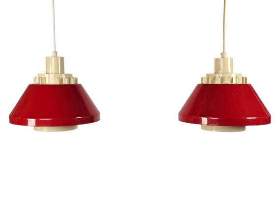 Image 1 of Lyskaer Belysning - made in Denmark - modello 854 - set (2) - lampade a sospensione - plastica - metà secolo