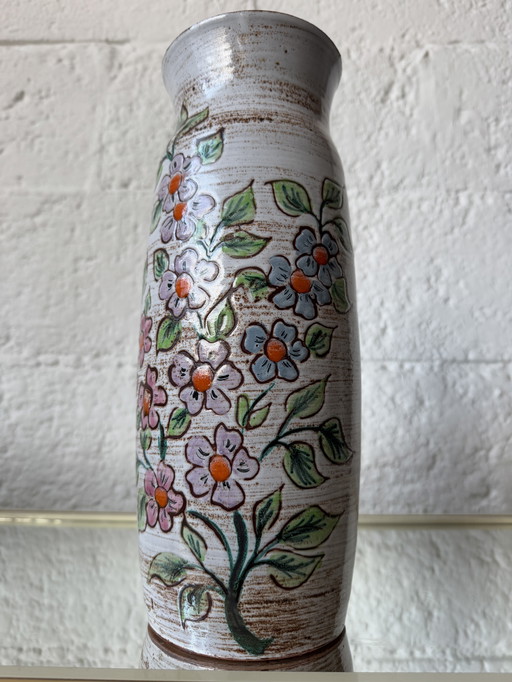 Large ceramic roller vase from Vallauris, 1960s