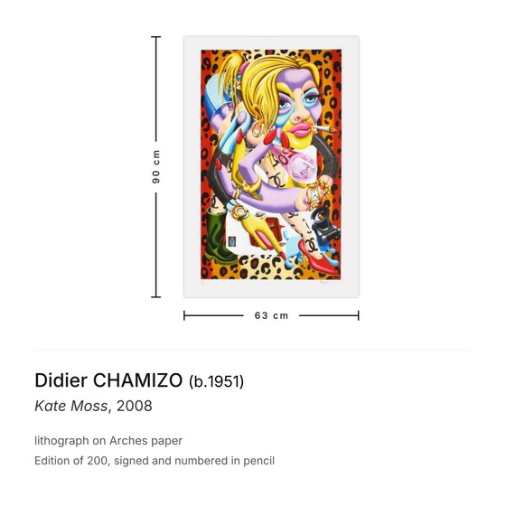 Image 1 of Didier Chamizo Kate Moss Litografía firmada 2008