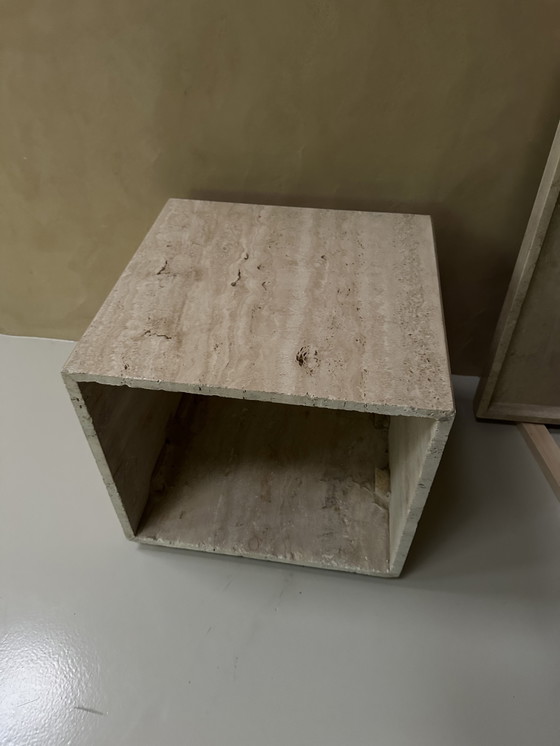 Image 1 of Travertin Side table 