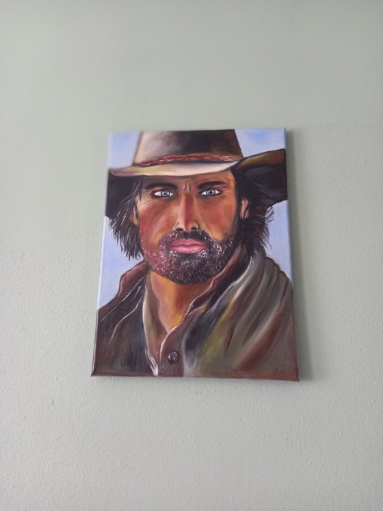 Portrait of a Cowboy – Paintings & Drawings, Canvas (photo 5 of 5)