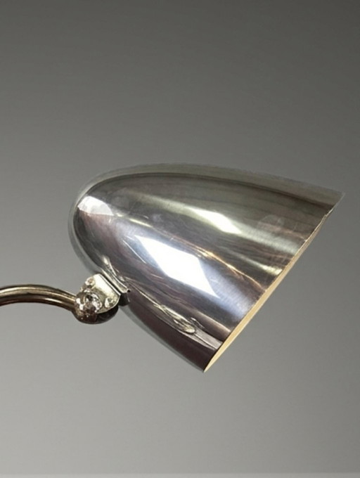 Art-Deco-Tischlampe, vernickeltes Metall, Franta Anýž, 1930er Jahre