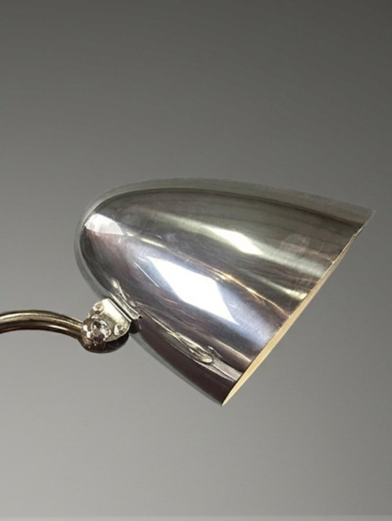 Image 1 of Art-Deco-Tischlampe, vernickeltes Metall, Franta Anýž, 1930er Jahre