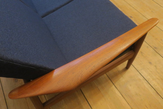 Image 1 of Arne Vodder für France und Sohn FD 164 2-Sitzer Teak Sofa, Dänemark 1960er Jahre
