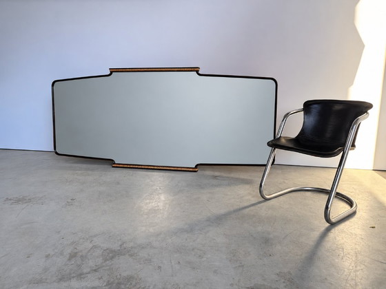 Specchio italiano in legno XL, anni '60 – Aurelio Giannobi, Vetro (photo 3 of 6)