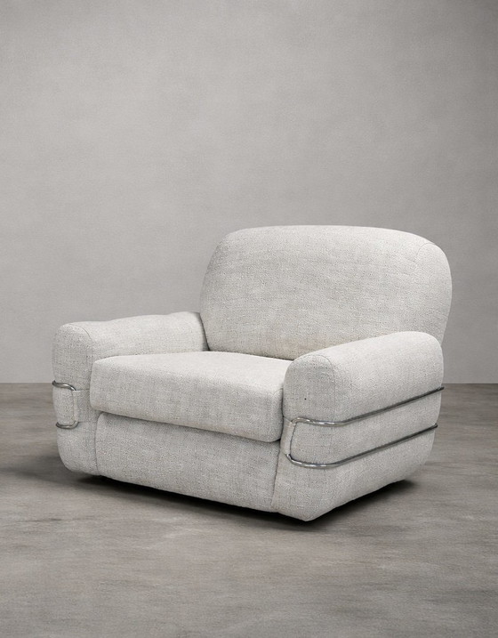 Image 1 of Paire de fauteuils tubulaires bedding brevetti « tropicana »