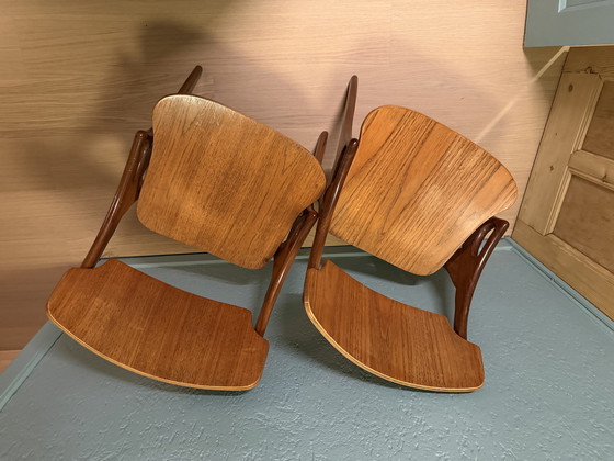 Image 1 of Set mit 2 Arne Hovmand Esszimmerstühlen 