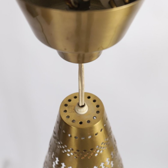 Image 1 of Hans BERGSTROM (1910-1996) Conical brass ceiling light