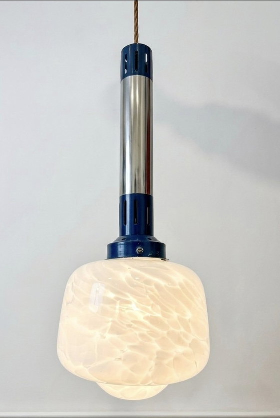 Image 1 of Vintage lamp met opalen bol.