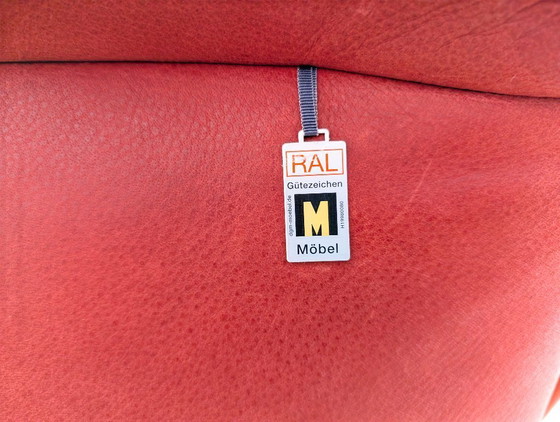 Image 1 of Original Koinor Free Motion 2 Edit Sofa Couch Eiche Leder rot