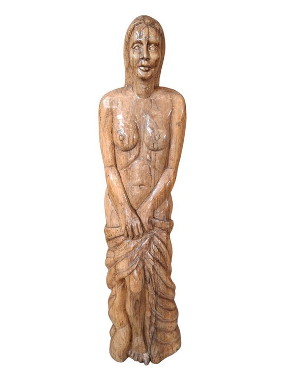 Image 1 of Important 20th Century Wooden Sculpture Female Nude '40