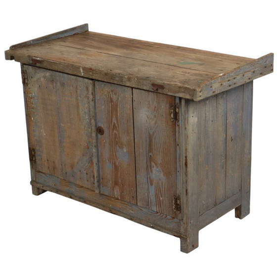 Image 1 of Characterful Old Blue Workbench Sideboard