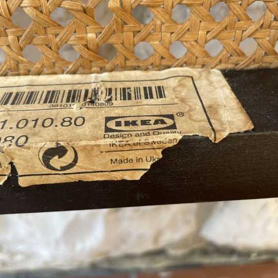 Chaise pliante scandinave en bois noir et rotin par IKEA et Eno, 1993, Ukraine – IKEA ENO, Chaises pliantes (photo 16 of 17)
