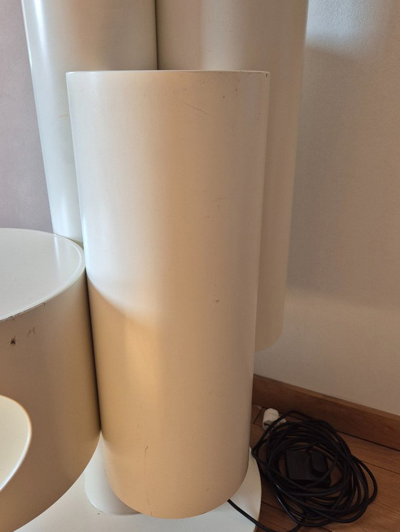 Image 1 of  Gran lámpara de pie con jardinera / mesa auxiliar Close Encounter Christmas Merchant Años 80