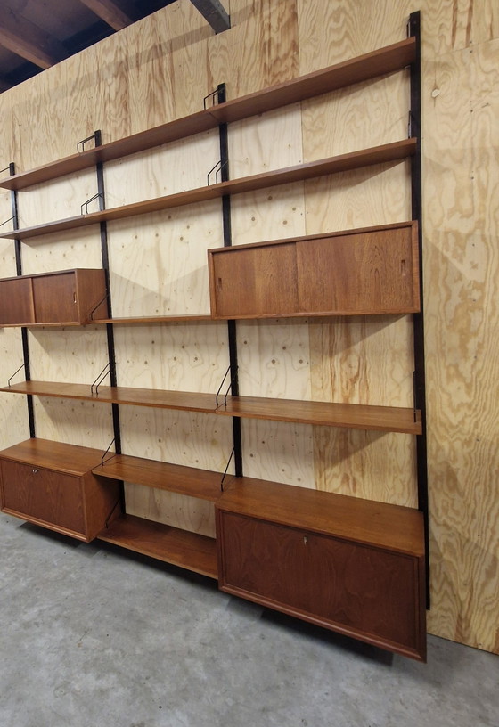 Poul Cadovius Royal System XXL Modulaire Wankast Wandrek Mid Century – Metal, Wood (photo 3 of 15)