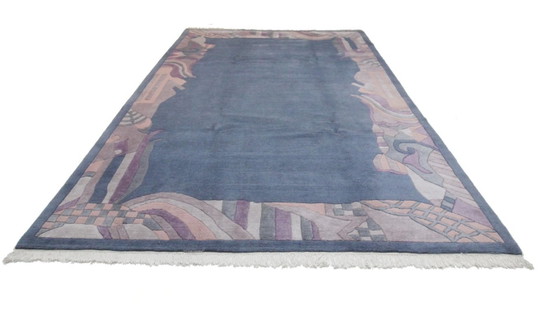 Image 1 of Origineel modern design wollen tapijt uit de Schotse Hooglanden, Nepal, 353 x 244 cm