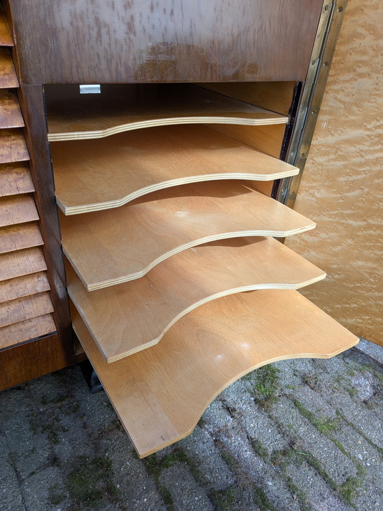 Image 1 of Exquisite 1940s Art Deco Burr Walnut Cabinet – Versatile Drinks/Media Unit
