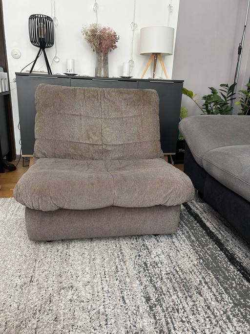 Cinna Ligne Roset vintage armchair stool 80s designer original