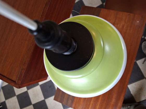 Image 1 of Belle lampe opaline vintage verte et blanche