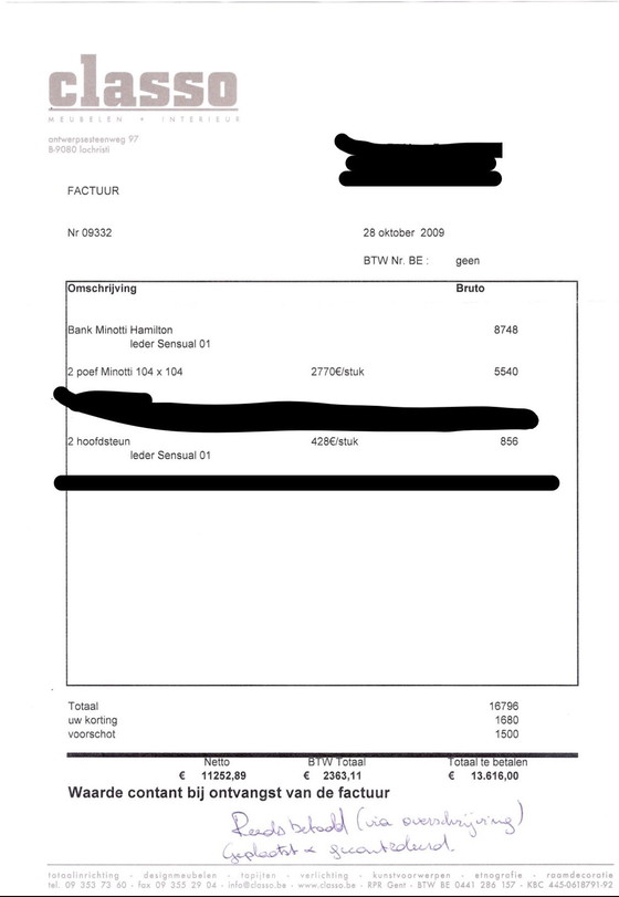 Image 1 of Minotti Hamilton Bank Leder