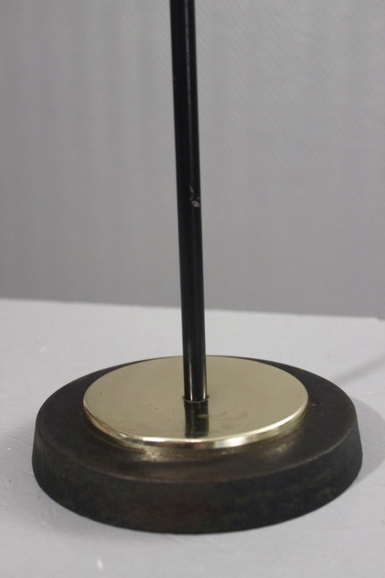 Image 1 of Cendrier Moderniste Sur Pied Métal & Teck Années 60 Design Scandinave Danois