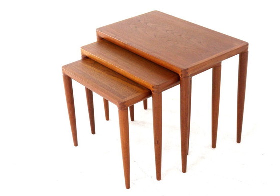 Image 1 of Tables d'appoint gigognes Henry W. Klein pour Bramin, style vintage danois
