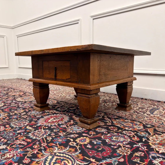 Mesa auxiliar española antigua, Mesas de centro, Madera, Marrón, Chesterfield (foto 5 de 8)