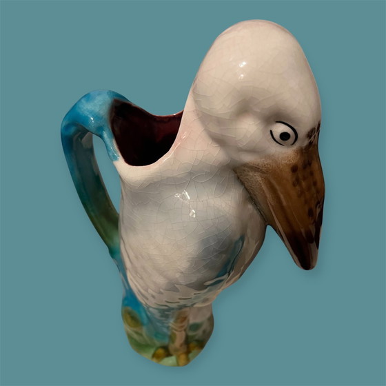 Image 1 of Jarra de cigüeña de mayólica