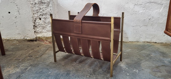 Image 1 of Magazine rek toegeschreven aan Jacques Adnet