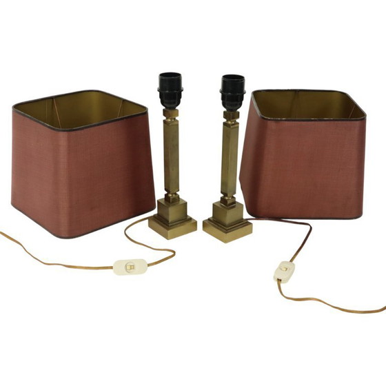 Image 1 of Vintage Brass Table Lamps Boulanger Style