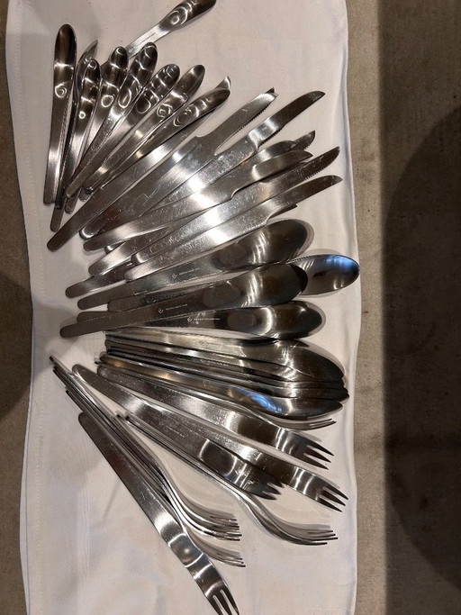 48-piece designer cutlery set by Georg Jensen.