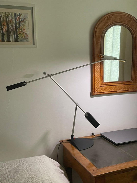 Authentic Halley Desk lamp produced by Lucesco – Reading Lamp, Chrome, Metal (photo 2 of 5)