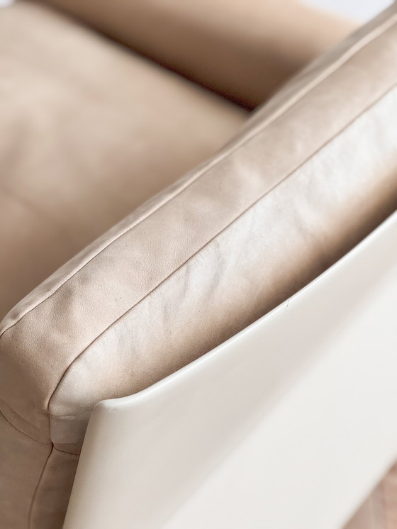 Image 1 of Sedia da salotto moderna di metà secolo in fibra di vetro e pelle scamosciata di Dieter Rams per Vitsoe, Germania, 1960