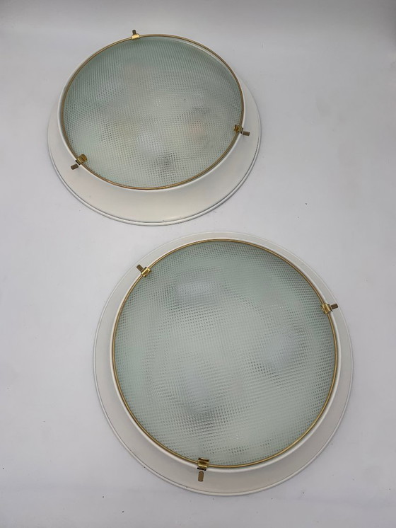 Image 1 of Plafoniere coppia -applique- attribuita Fontana Arte vintage made in italy